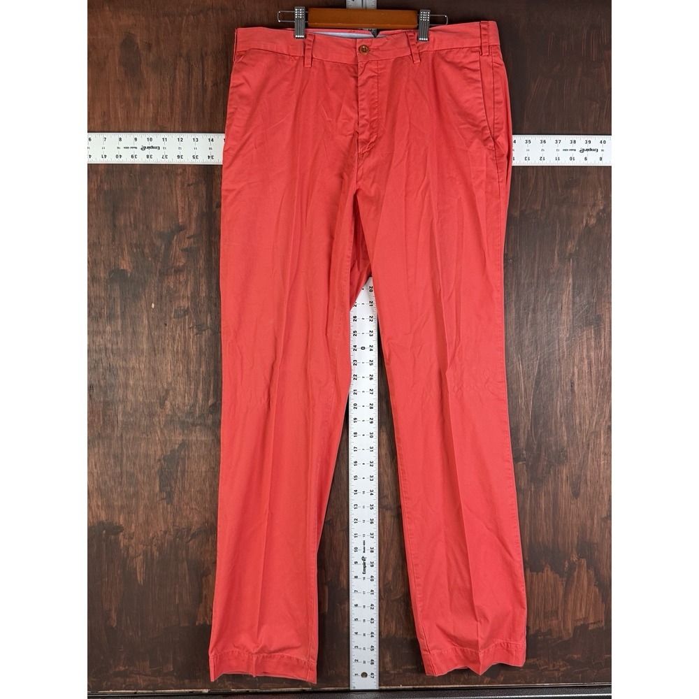Polo Ralph Lauren Vintage Pima Cotton Chino Pants Classic Fit Red Men 34x34 TALL